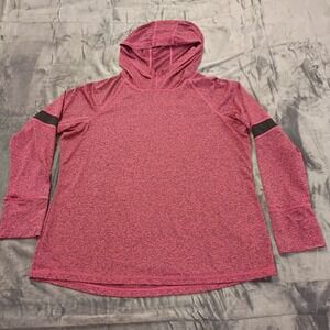 Cascade Sports Performance Hoodie Womens 2XL Heather‎ Pink Black Raglan Sleeve